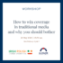 How to win coverage in traditional media and why you should bother